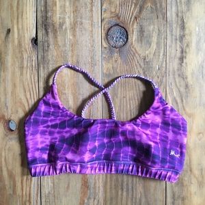 Mika Yoga Alma bra LARGE with braided straps vguc